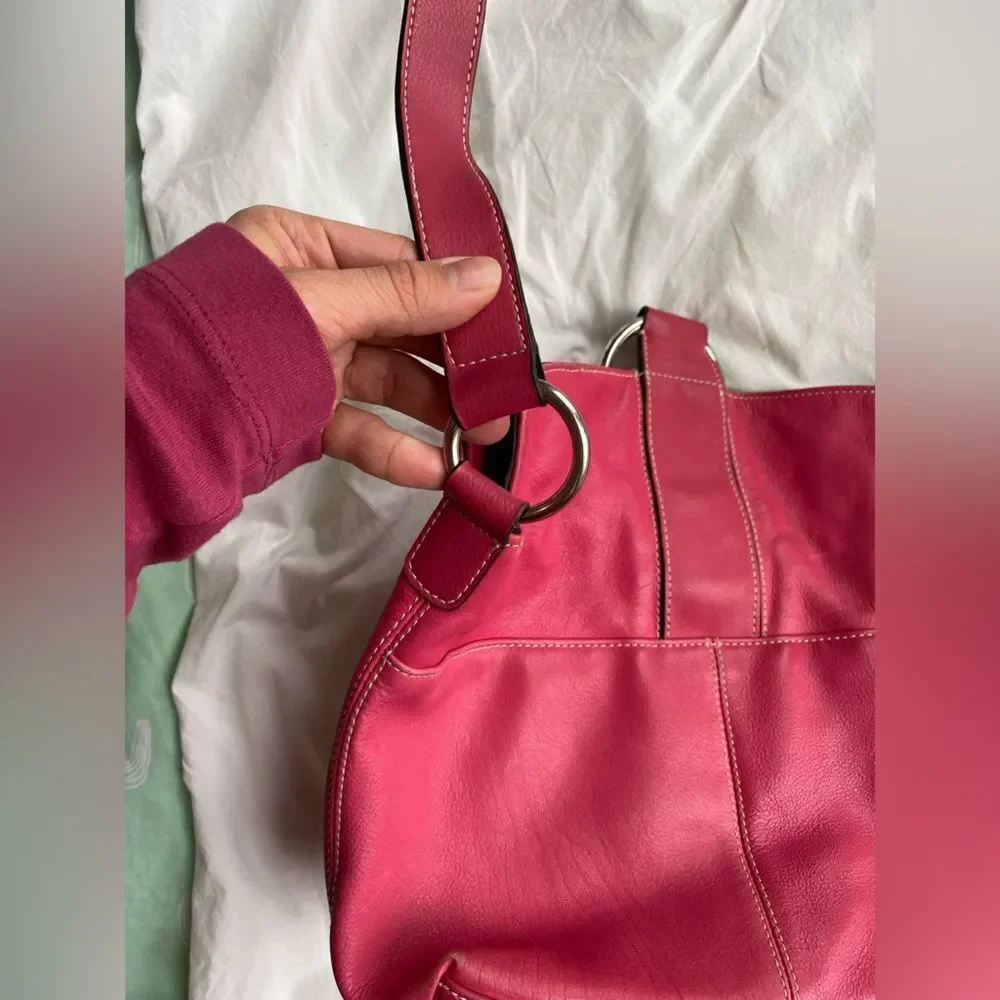 Fuschia Pink Y2K Leather Handbag